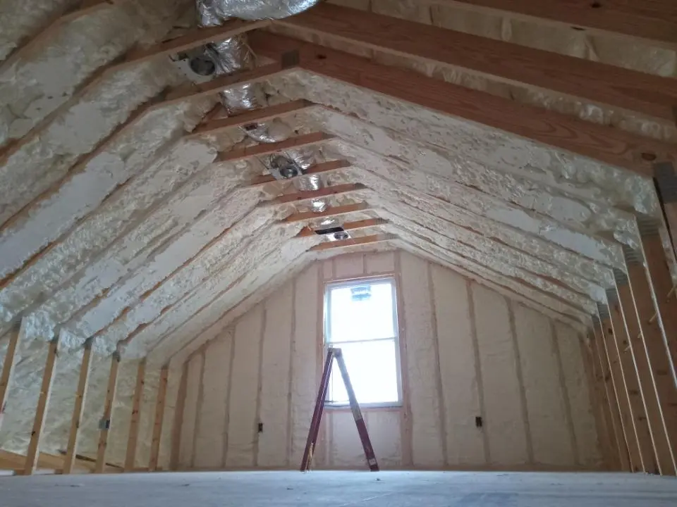 Spray foam roofing application for Crawl Space Insulation project in Millcreek